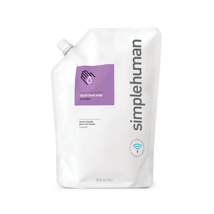 recharges de savon liquide pour les mains simplehuman, parfum lavande