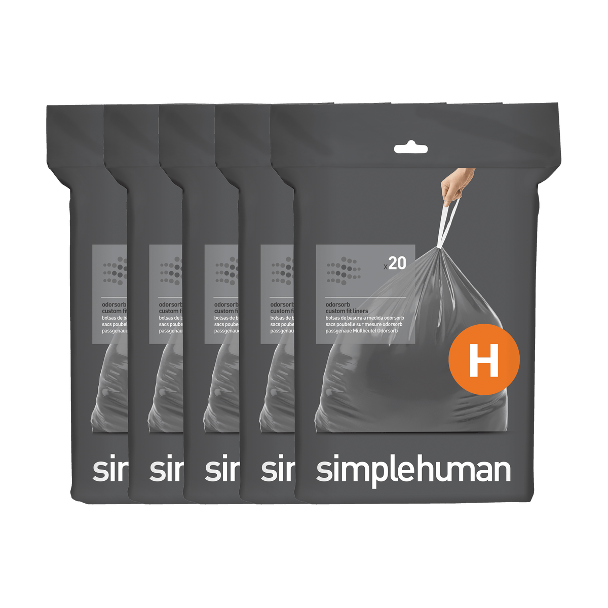 Code H Odorsorb Custom Fit Liners - Simplehuman