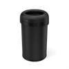 poubelle ronde ouverte 80 litresnoir mat