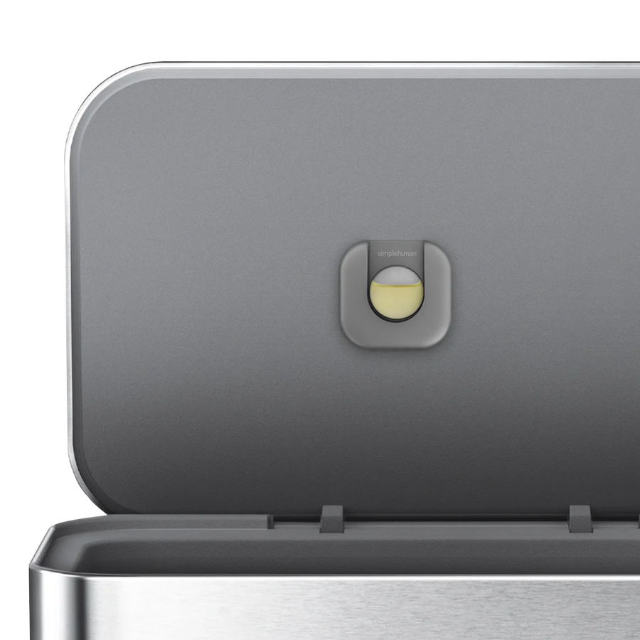 poubelle rectangulaire à pédale 55 litres, avec réserve à sacs