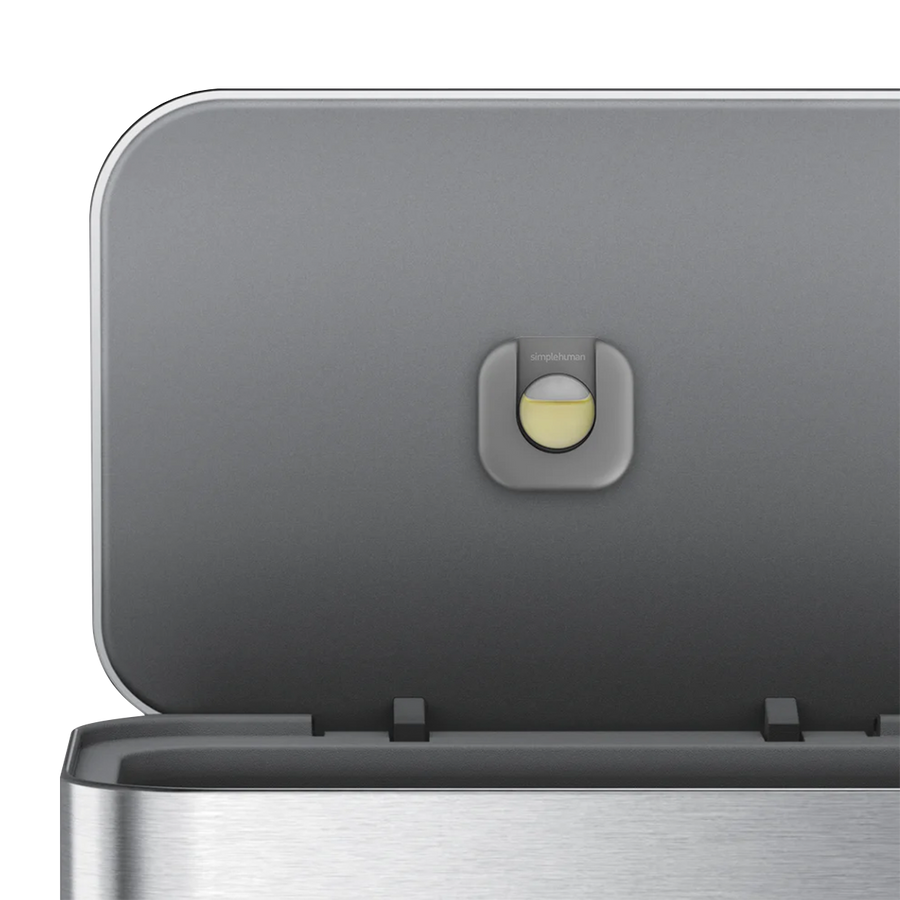 poubelle rectangulaire à pédale 45 litres, avec réserve à sacs