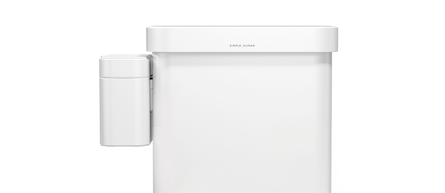 compost caddy - blanc