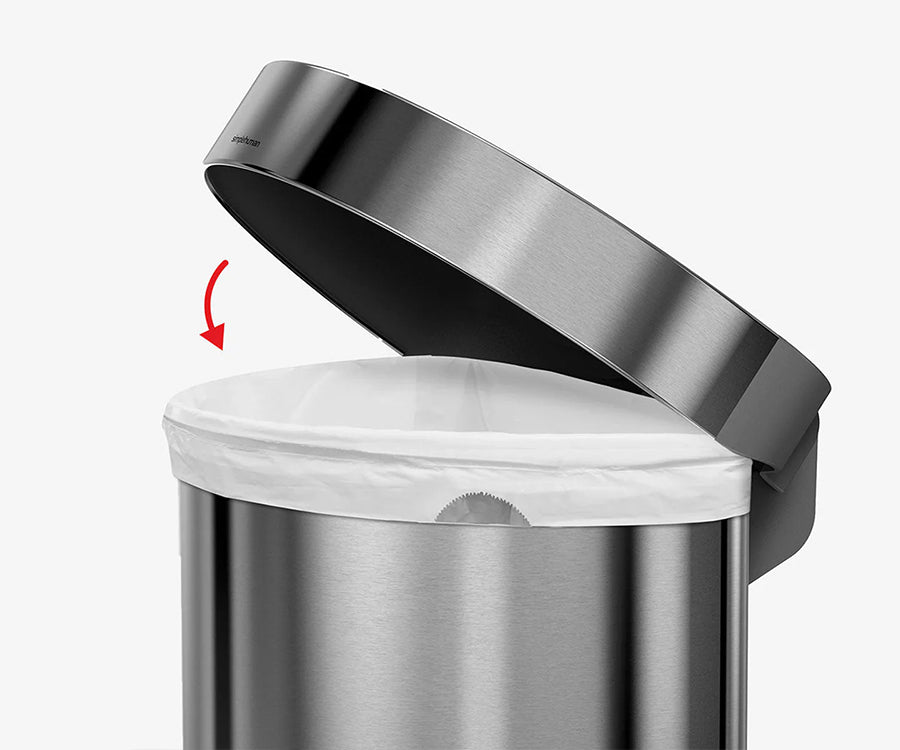 60L Semi-Round Step Can with Liner Rim - Simplehuman