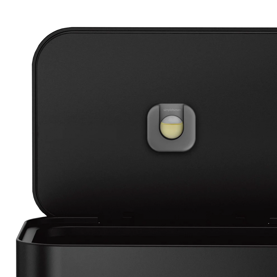 poubelle rectangulaire à pédale 45 litres, avec réserve à sacs