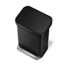 55L rectangular step can with liner pocket - simplehuman