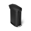 Poubelle étroite à pédale 45 litresnoir mat