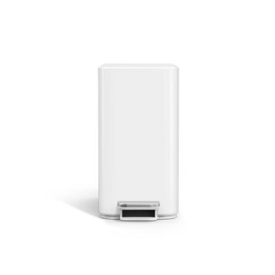 Poubelle compacte à pédale de 9LBlanc
