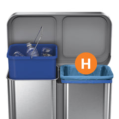 code H blue recycling custom fit liners
