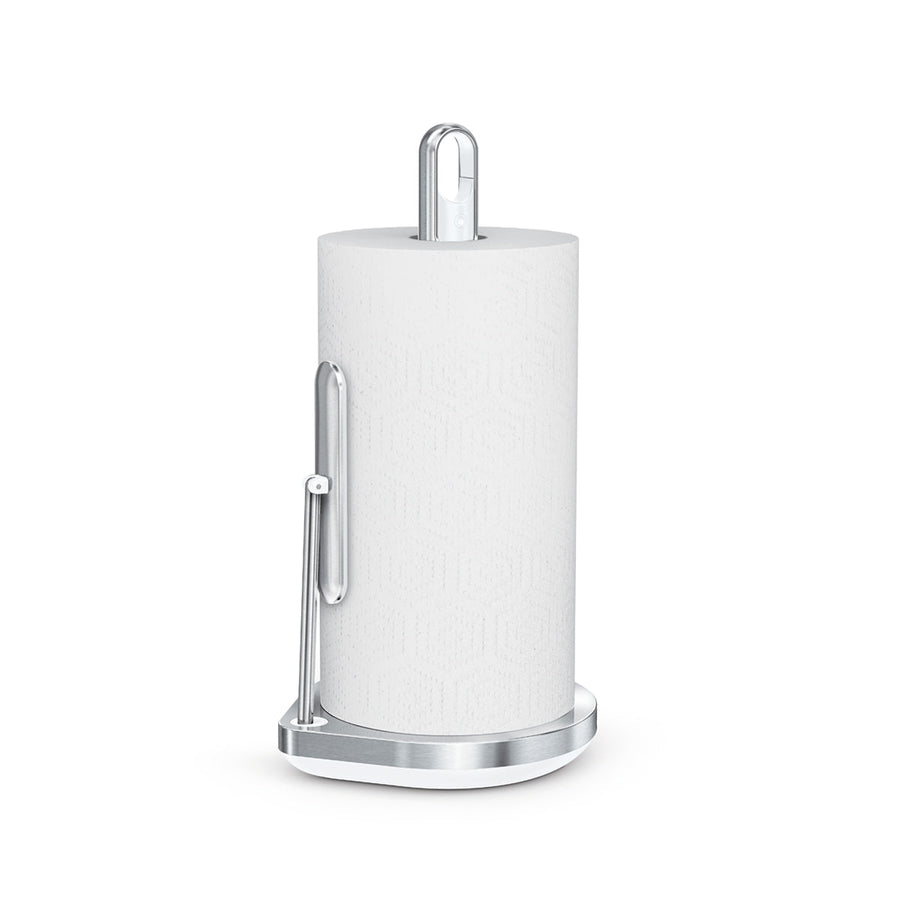 Paper Towel Pump Brushed with White Trim [Club Sku]