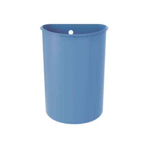 10L semi-round blue plastic trash bucket 