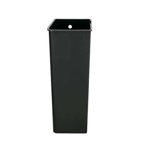 24L black plastic trash bucket 