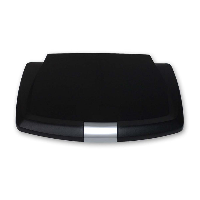 black plastic rectangular lid with slide lock  - main image