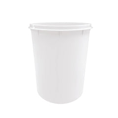 6L white plastic trash bucket [SKU:pd6267]