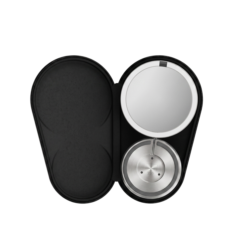 Simplehuman's Sensor Mirror Fold in the travel case.