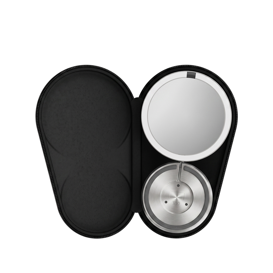Simplehuman's Sensor Mirror Fold in the travel case.