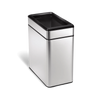 poubelle étroite ouverte 10 litresbrossé