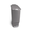 poubelle étroite à pédale 40 litresgris