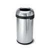 poubelle ronde ouverte 60 litresbrossé