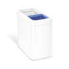 double compartiment  poubelle étroite ouverte 20 litresacier blanc