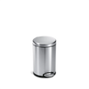 poubelle ronde à pédale 4.5 litresbrossé
