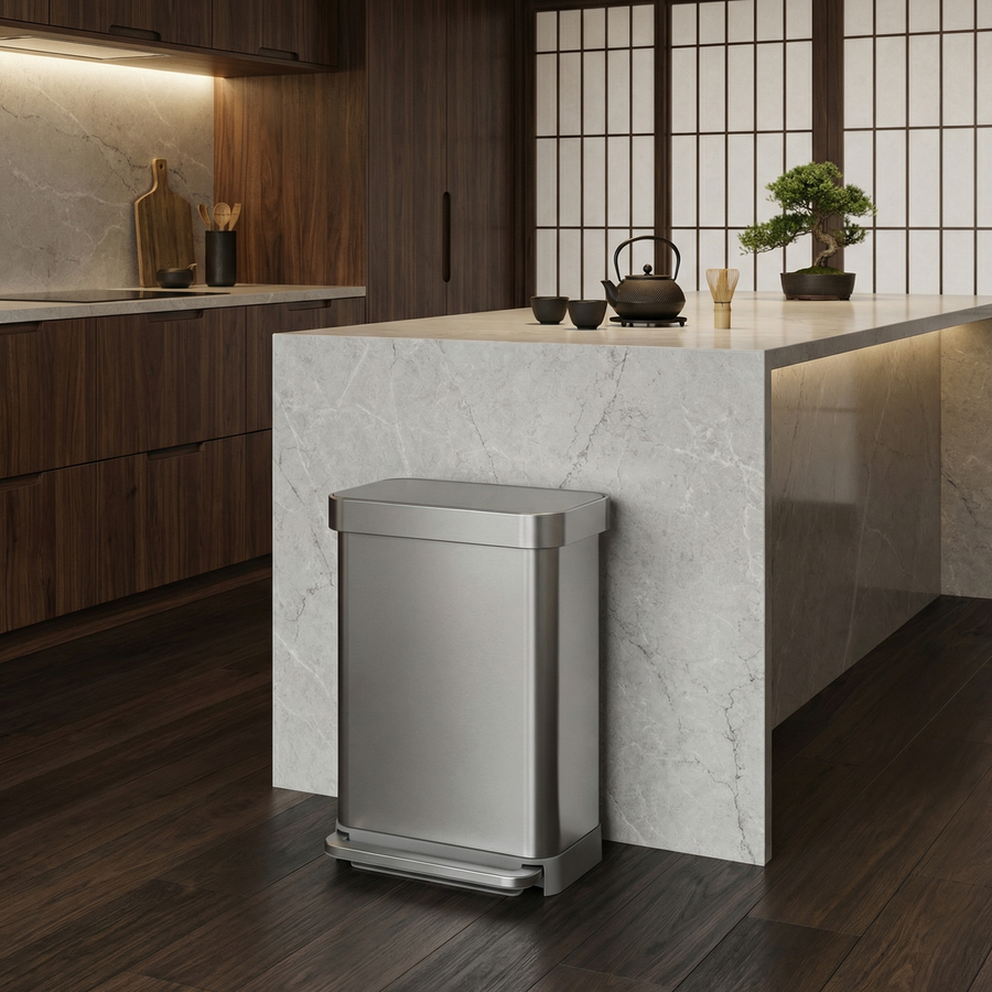 55L rectangular step can with liner pocket - simplehuman 55L rectangular step can with liner pocket - simplehuman