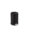 poubelle ronde à pédale 4.5 litresnoir mat