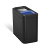 double compartiment  poubelle étroite ouverte 20 litresnoir mat