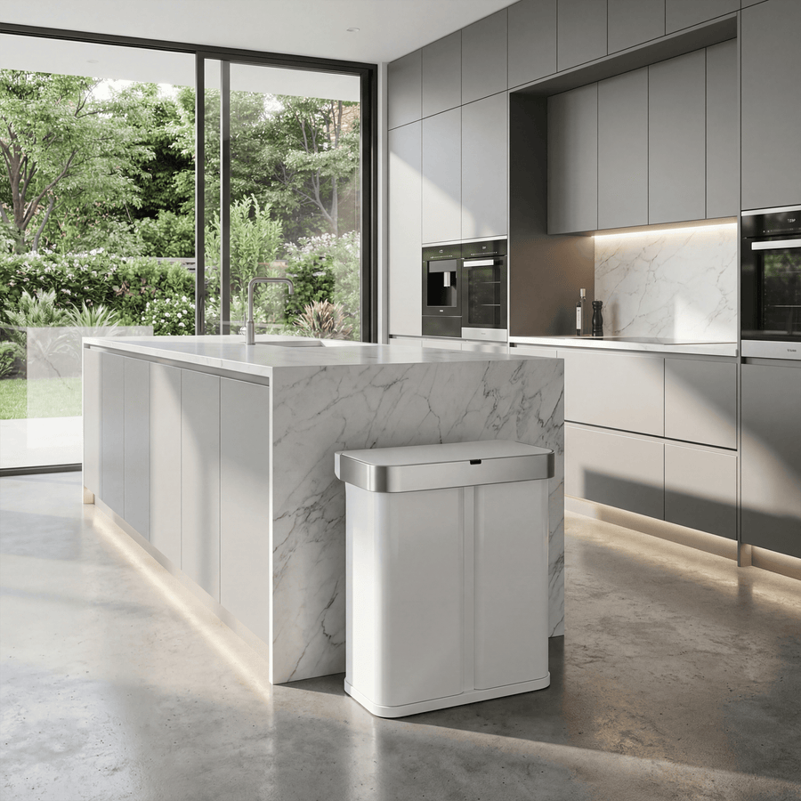 Poubelle de recyclage à capteur de 58L