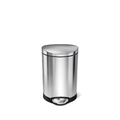 6L semi-round step can - brushed finish - front view image