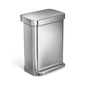 55L rectangular step can with liner pocket