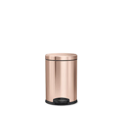 4.5L round step can - rose gold finish - front view image