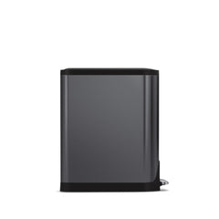 45L butterfly step can - black finish - side view
