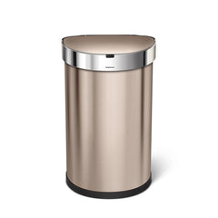 45L semi-round sensor can - rose gold finish - front view image