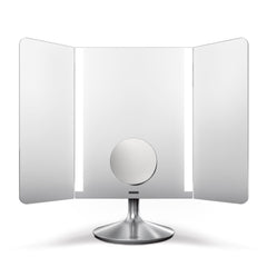 miroir à capteur grand angle pro, miroir à grossissement en x1 + détails en x10, température de couleur ajustable, compatible wifi